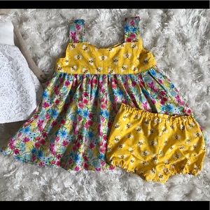 Handmade Walk In The Park Dress W/ Bloomer